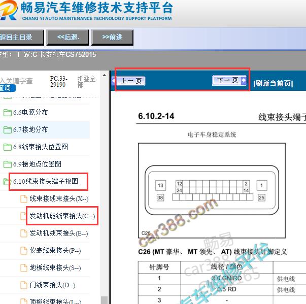 2015年长安CS75 ABS针脚图