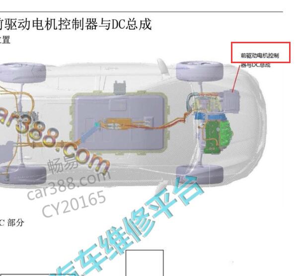 2015年比亚迪唐前驱动电机控制器位置.