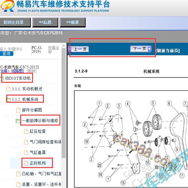 2015年长安CS75发动机正时