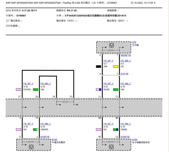 2013年宝马320 网关电路图