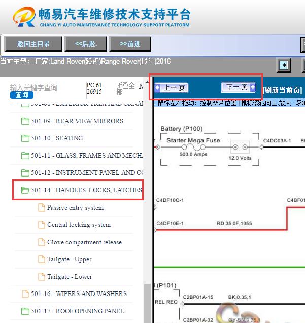 2016年路虎揽胜  车身电路图