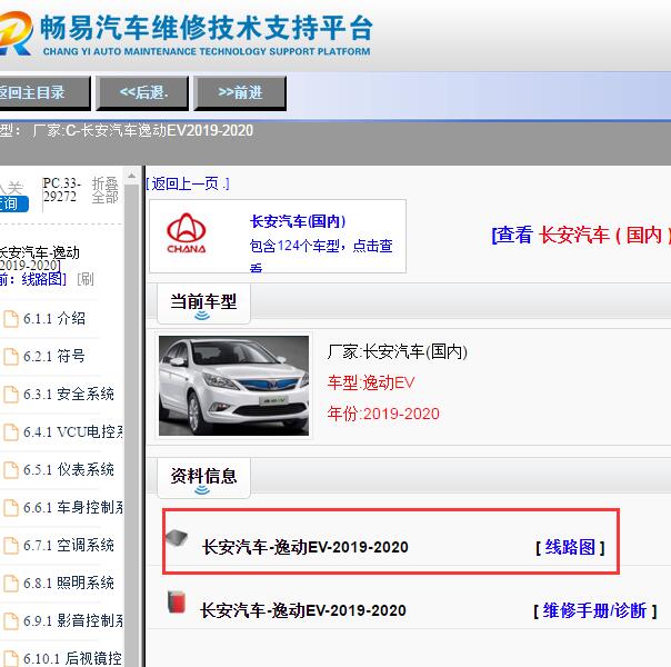 2019-2020年长安逸动EV全车电路图
