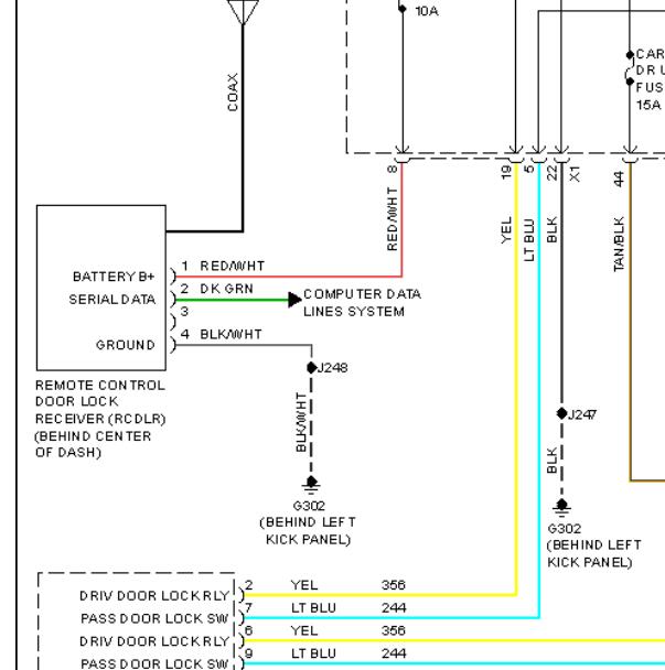 2009年GMC SAVANA 遥控电路图.