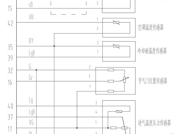 4RB3发动机节气门位置传感器电路图