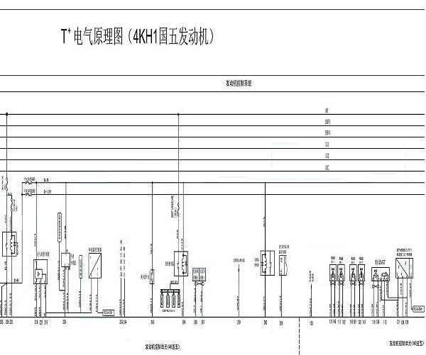 庆铃达咖4KH1发动机电路图
