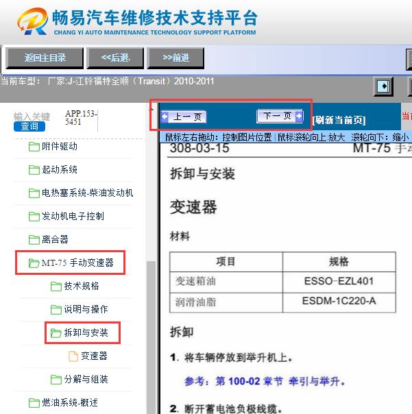 2011年福特全顺  手动变速箱维修手册
