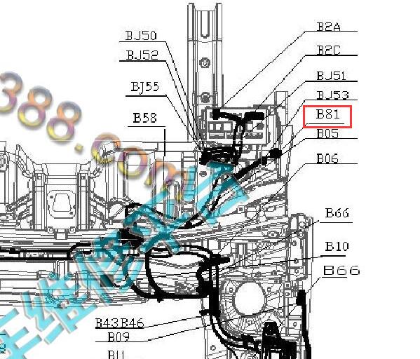 2014年比亚迪F3 DC模块位置