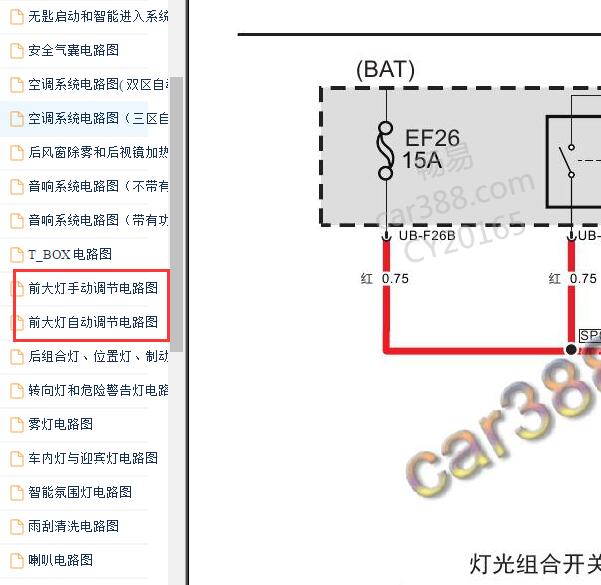 2020-2021年广汽传祺GS8大灯电路图