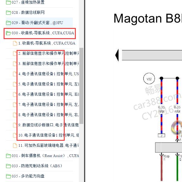 2016-2017年大众迈腾J794电路图