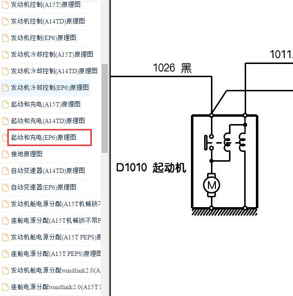 2019年东风风神AX7 起动机电路图