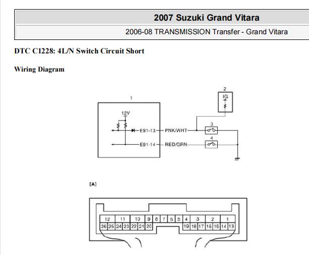 2007年铃木超级维特拉C1228和C1237故障码资料