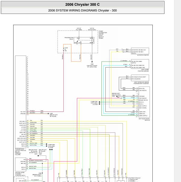 2006年克莱斯勒300C  变速箱电路图