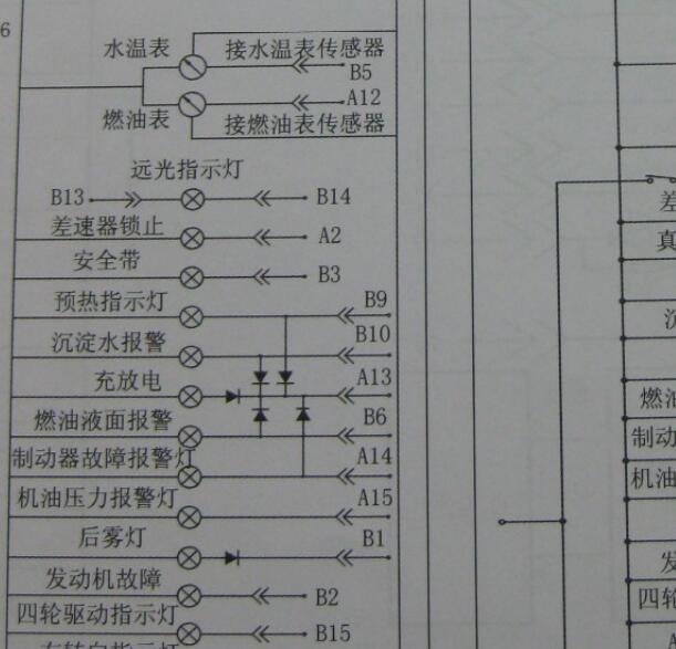 2009年长城金迪尔燃油液位传感器电路图