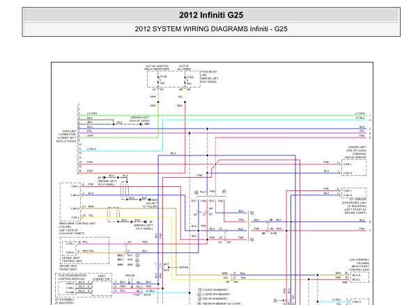 2012年日产G25网络通讯电路图