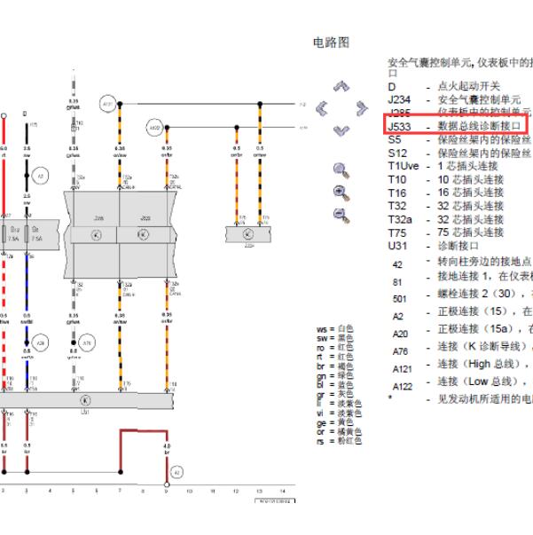 2002年大众宝来通讯电路图