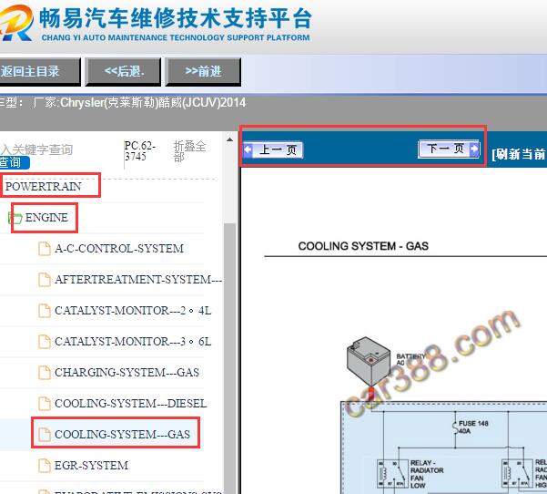 2014年道奇酷威风扇电路图
