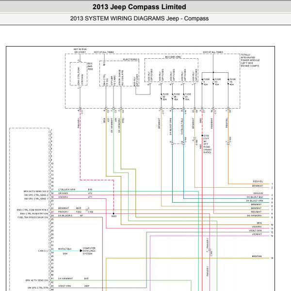 2013年吉普指南者发动机电路图