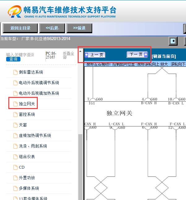 2014年比亚迪S6  网络电路图
