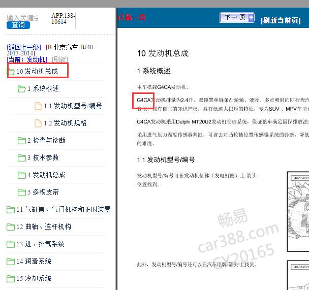 2013年北京BJ40发动机型号