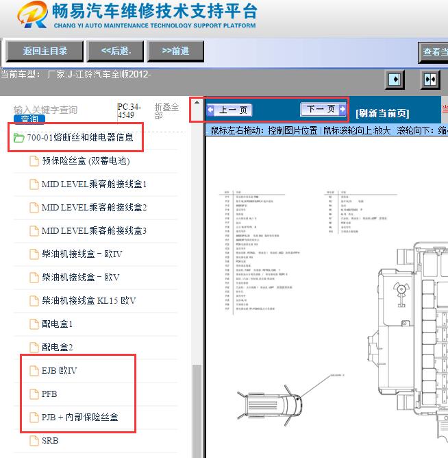 2012年江铃全顺保险丝资料
