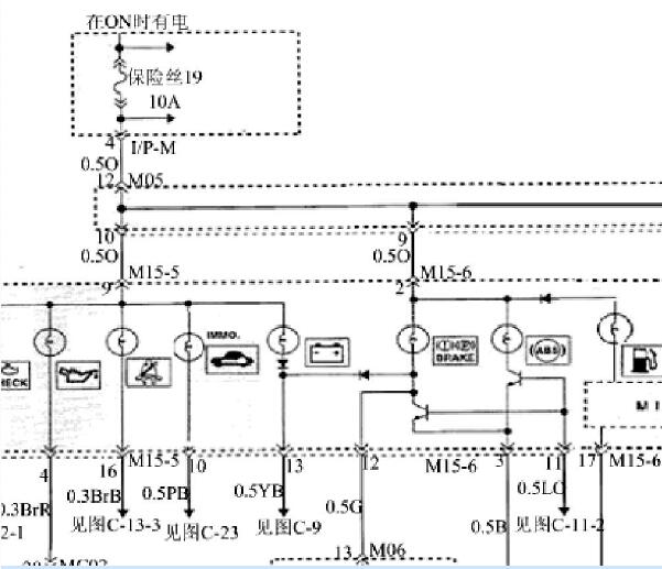 2008年华泰圣达菲  仪表电路图