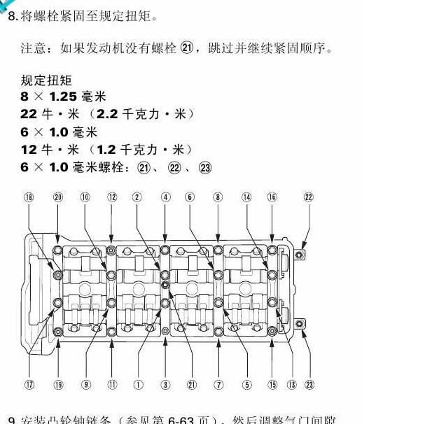 2008年本田雅阁 K24Z2发动机摇臂扭矩