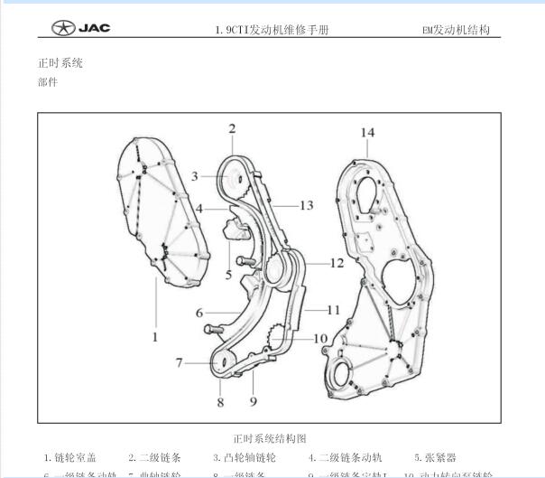 江淮瑞鹰HFC4DB1.2C发动机正时