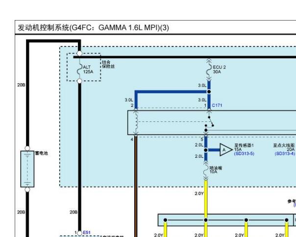 2013年起亚福瑞迪发动机电路图