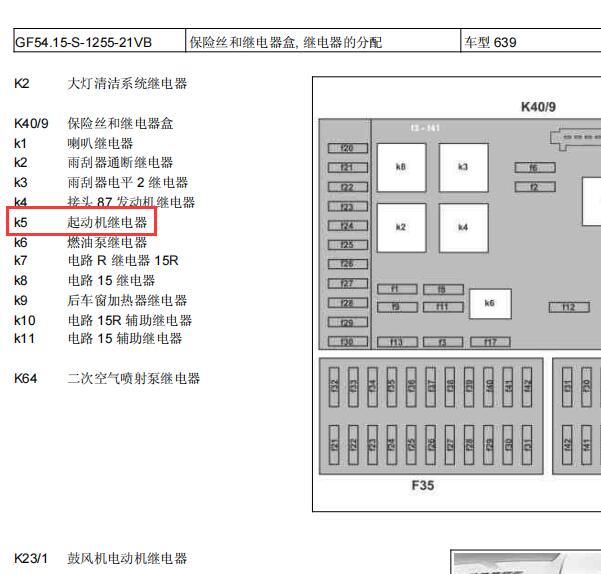 2006年奔驰唯雅诺起动机继电器