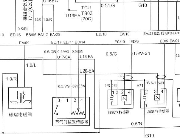 2007年中华尊驰发动机和变速箱电路图