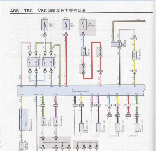 2006年丰田皇冠ABS电路图
