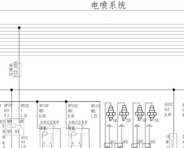 2017-2019年东风风光580 SFG15T发动机电路图