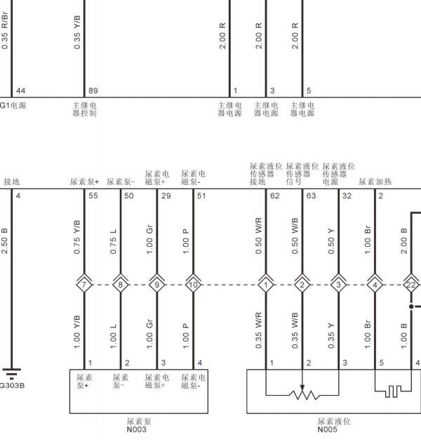 福田大将军 4F20TC发动机尿素电路图