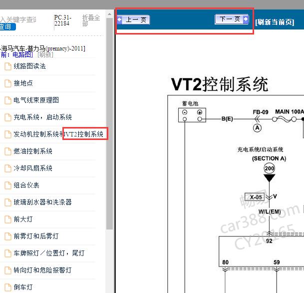 2011年海马普力马变速箱电路图