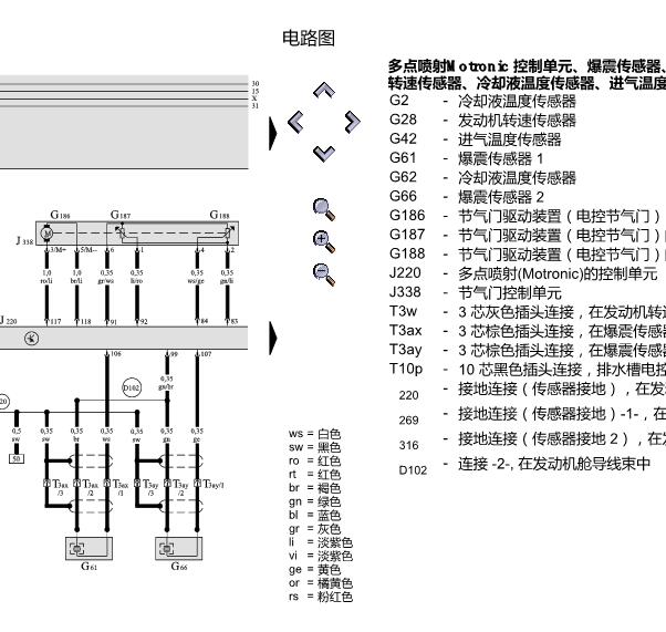 奥迪A6 APS发动机电路图