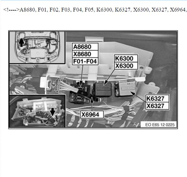 2005年宝马730LI保险丝位置