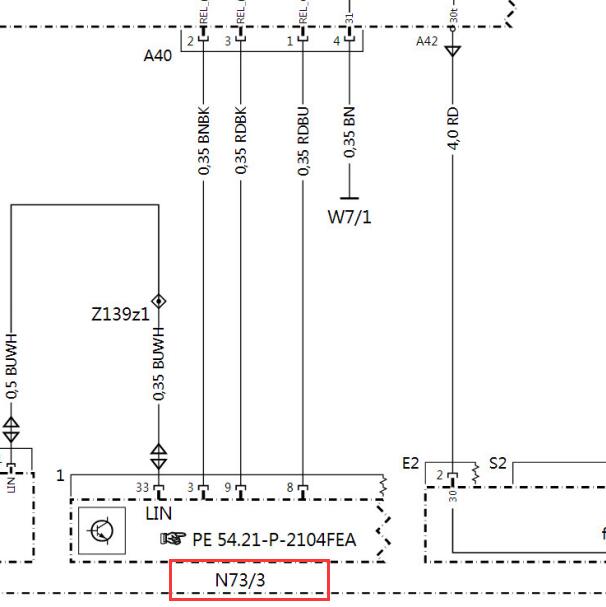 2021年奔驰C200 电子点火控制电路图.