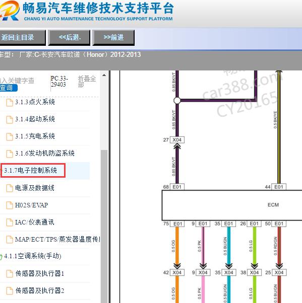 2012-2013年长安欧诺发动机电路图