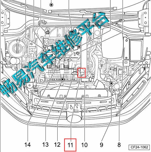 2016-2017年大众迈腾CSS发动机空气增压传感器.