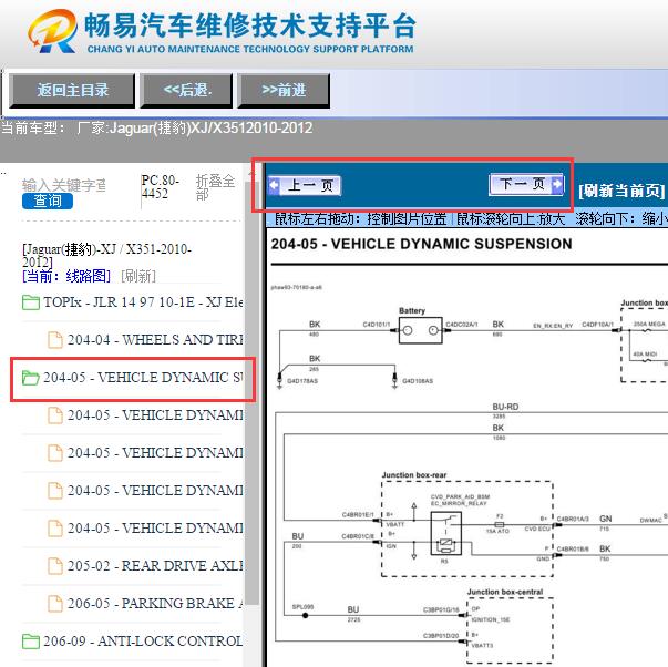 2012年捷豹XJ/X351  底盘悬架电路图