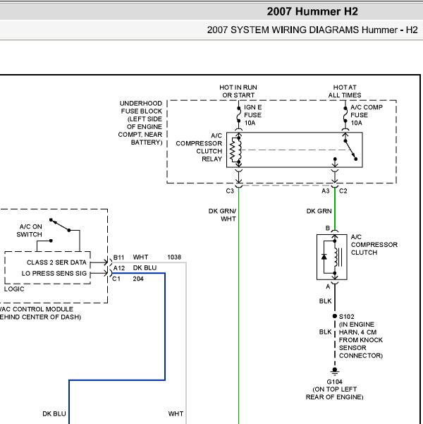 2007年悍马H2  发动机变速箱电路图