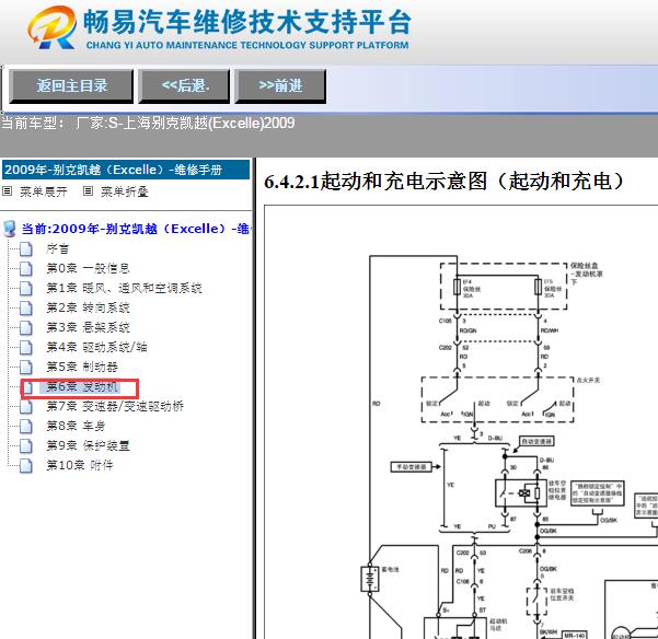 2009年别克凯越起动电路图