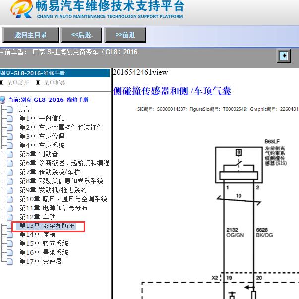 2016年上海别克-商务车（GL8）安全气囊电路图
