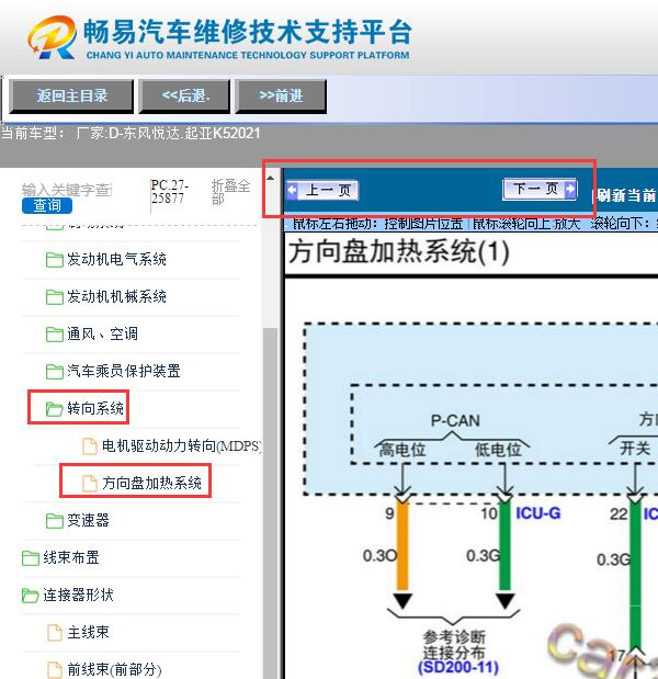 2021年东风悦达起亚-K5  方向盘加热电路图