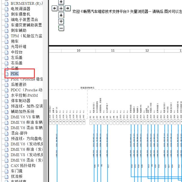 2013年保时捷帕拉梅拉 变速箱电路图