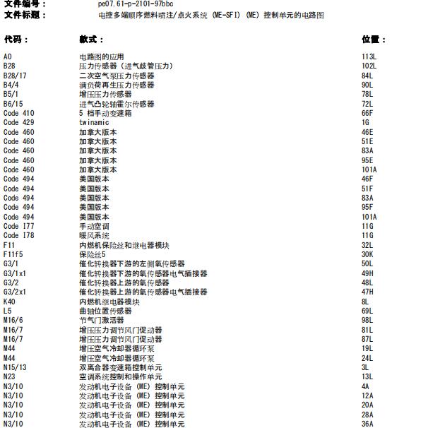 2016年奔驰 smart发动机电路图
