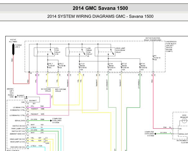 2014年GMC Savana灯光电路图