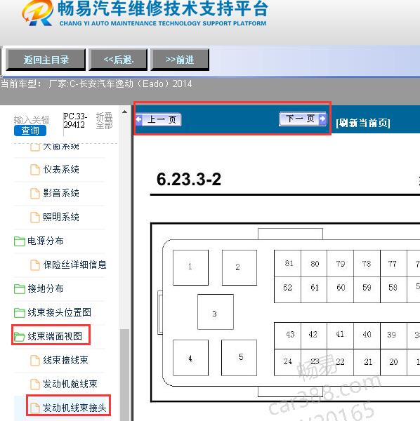 2014年长安逸动（Eado）发动机针脚图