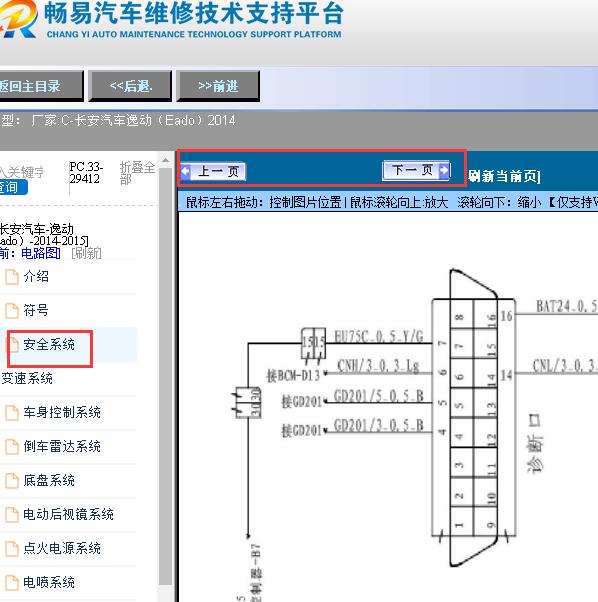 2014年长安逸动（Eado）网络相关电路图