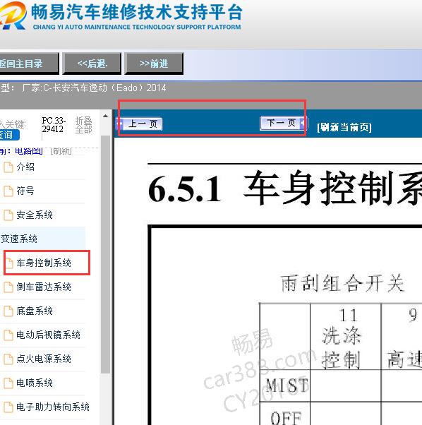 2014年长安逸动（Eado）车身电路图